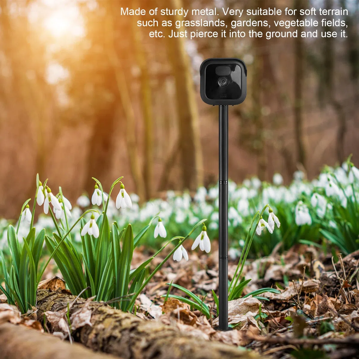 Picchetto per fotocamera lampeggiante Outdoor 4 Supporto per Blink Outdoor 4 Gen. Senza foratura, Spike Pole Mount con custodia protettiva Accessori per fotocamera Blink 4, Super robusto e stabile per
