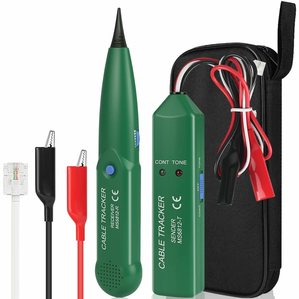 Flintronic Tester per cavi di rete, Localizzatore di fili LAN, Tracciatore toner multifunzione, Tester linea telefonica, Trova tracciatore cavo per collazione, Controllo di continuità