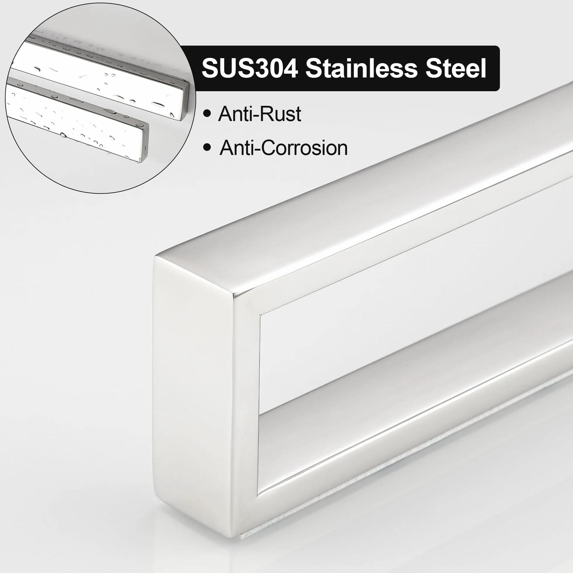 SAYAYO Porta Asciugamani Autoadesivo Porta Asciugamano Bagno Cromo Lucido, Porta Asciugamani Bidet 30CM, Anello Porta salviette Acciaio Inossidabile SUS304 per Bagno e Cucina, Senza Foratura