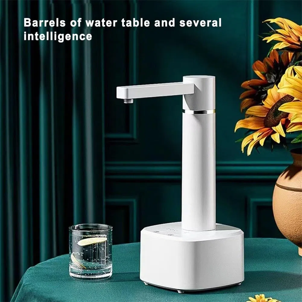 Distributore d'acqua automatico intelligente con controllo del volume dell'acqua a 3 marce, pompa elettrica USB, design desktop caldo e freddo, materiale ABS con supporto, per casa