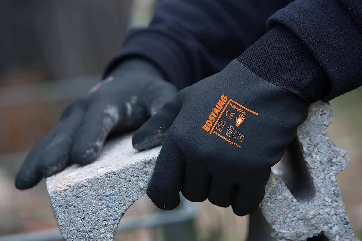 Guanti ROSTAING WINTERPRO - Paia di guanti da lavoro - Neri - Invernali - Ideali per lavorare in ambienti umidi e freddi - Impermeabili - Comfort - Resistenza al freddo