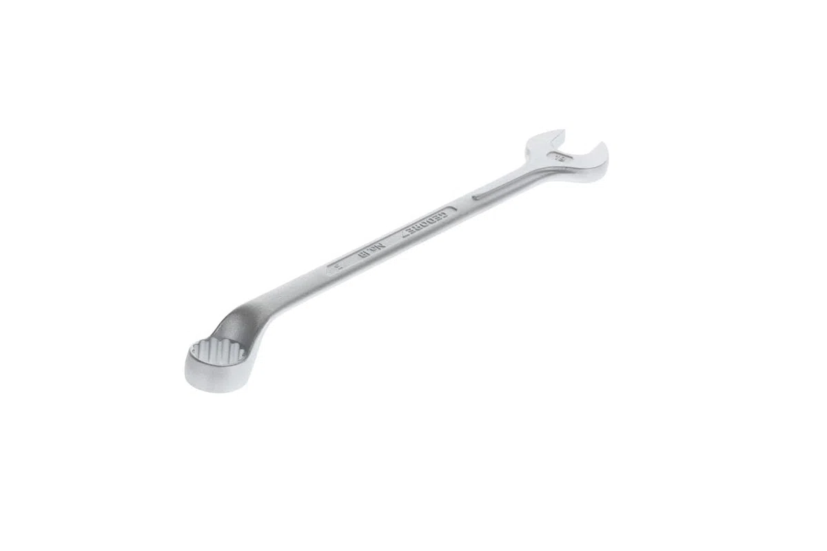 GEDORE Chiave Combinata 19 mm, in Metrica, Chiave Combinata a Cricchetto, Curva, Inclinata, Dodecagonale, Profilo UD, Chiave a Cricchetto Combinata, 1 B 19