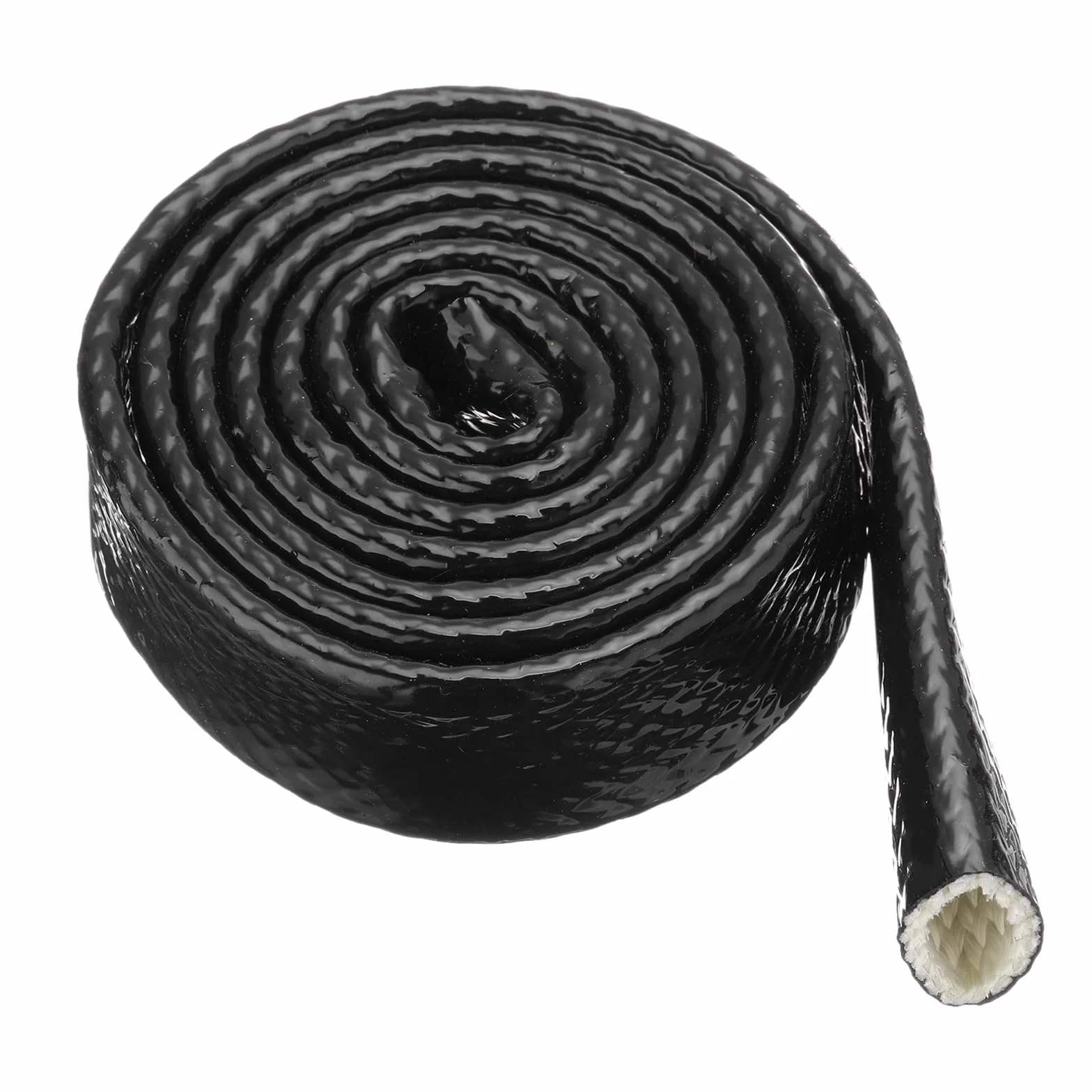 QUARKZMAN 0.8" ID 3.3ft Nastro Fibre Vetro Rivestito Silicone Guaina Antincendio Schermato Termicamente, per Tubi Flessibili Automobilistici, Cavi Elettrici, Nero