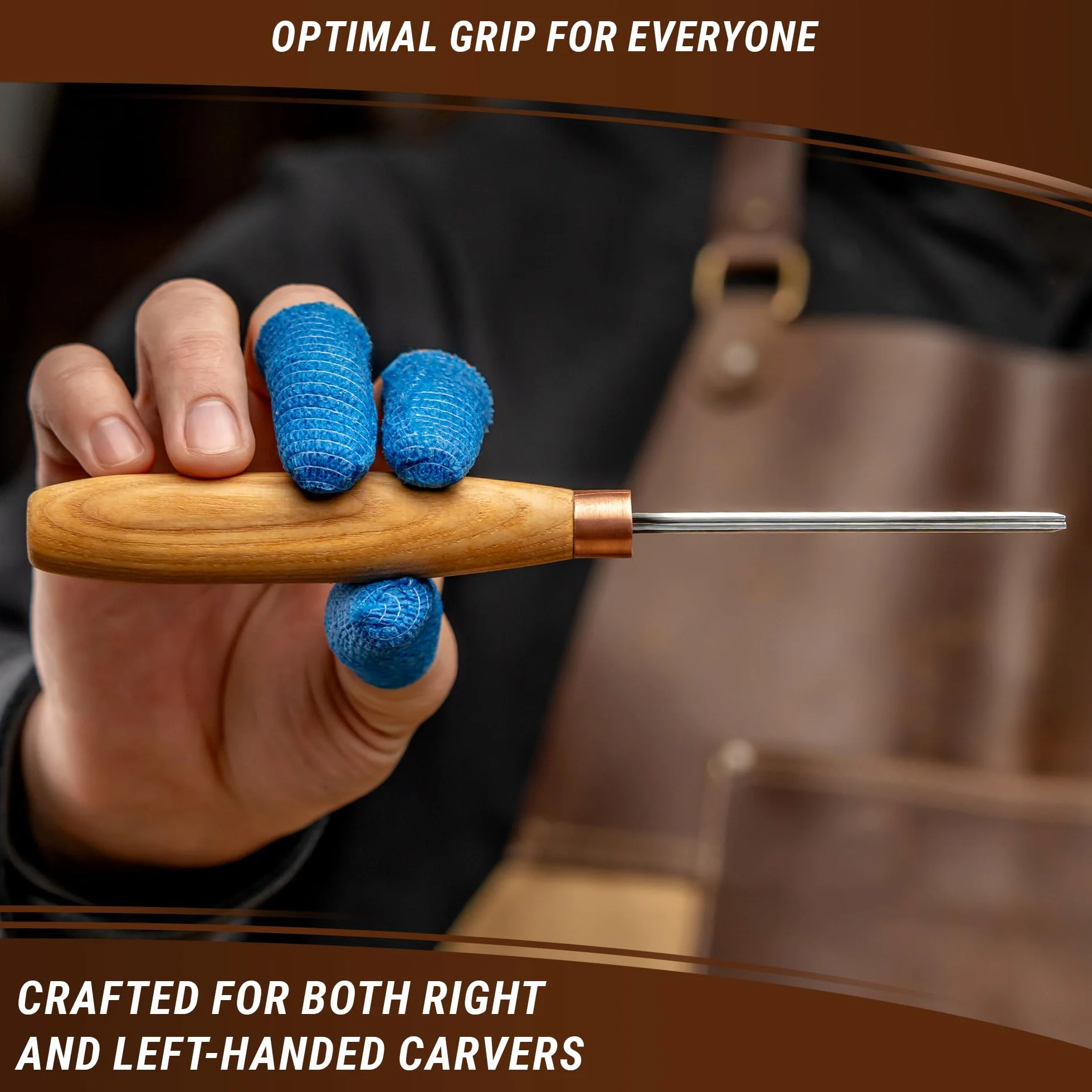 BeaverCraft Sgorbia per intaglio del legno V K12/02 Scalpello a mano per lavorazione del legno Coltello compatto per intaglio per principianti e professionisti