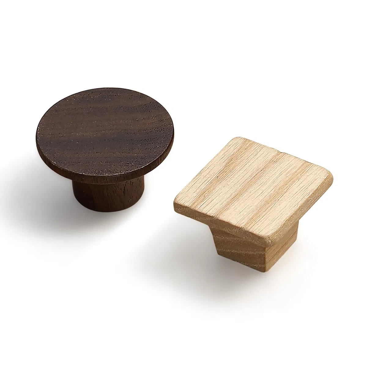12 Pezzi (Quadrato) Maniglie per Armadio Stile Cinese Minimalista e di Alta Qualità, Tira per Cassetti, Pomolo per Guardaroba a Foro Singolo, Maniglie per Porte in Legno