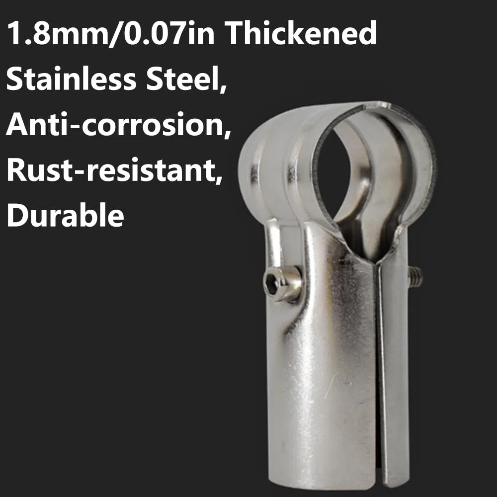 Set di 4 morsetti a T per tubi a T, morsetti per recinzione a catena in acciaio inossidabile, giunti a T per tubi OD da 32mm, bulloni e dadi inclusi