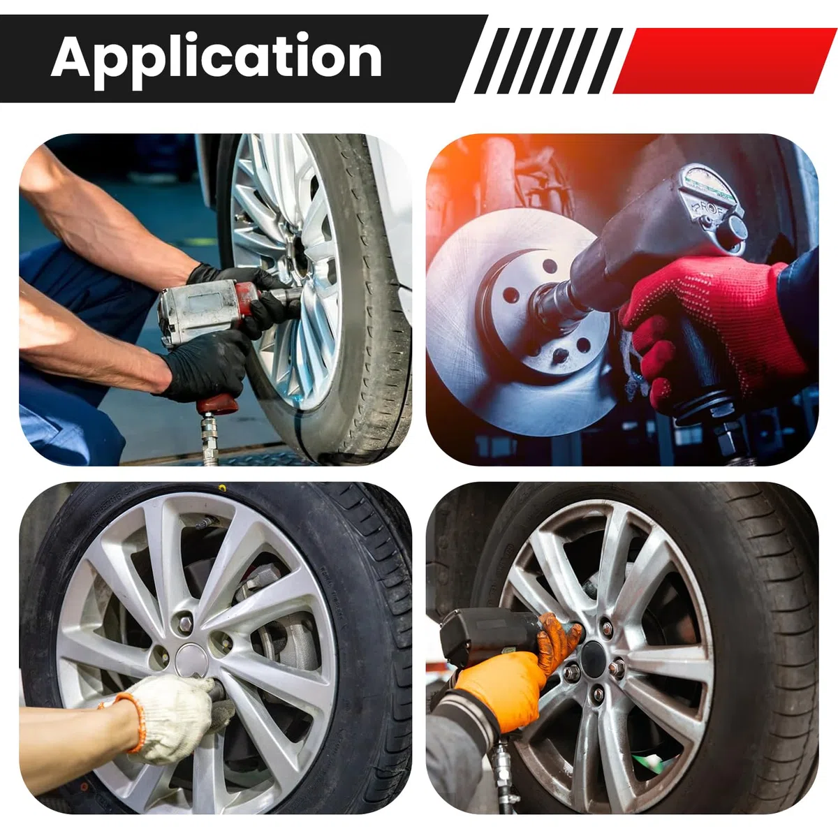 Chiave a bussola esagonale, 39 mm, avvitatore a percussione da 3/4", in acciaio al cromo molibdeno, per cambio ruota e officina