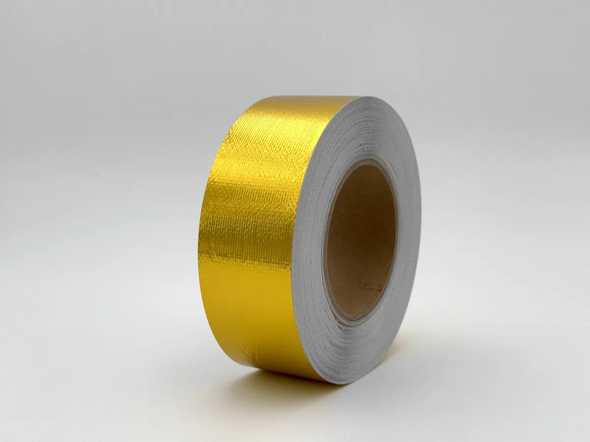 Scudo Termico Adesivo 50mm, Termo riflettente, isolamento condotti aspirazione auto da corsa (50 Metri)