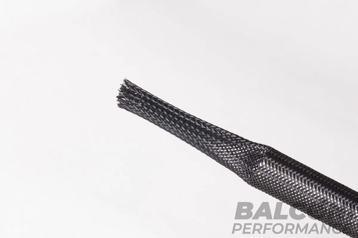 Guaina Trecciata Poliestere Elastica, diametro 10 mm espandibile a 18 mm, colore Nero, 10 Metri