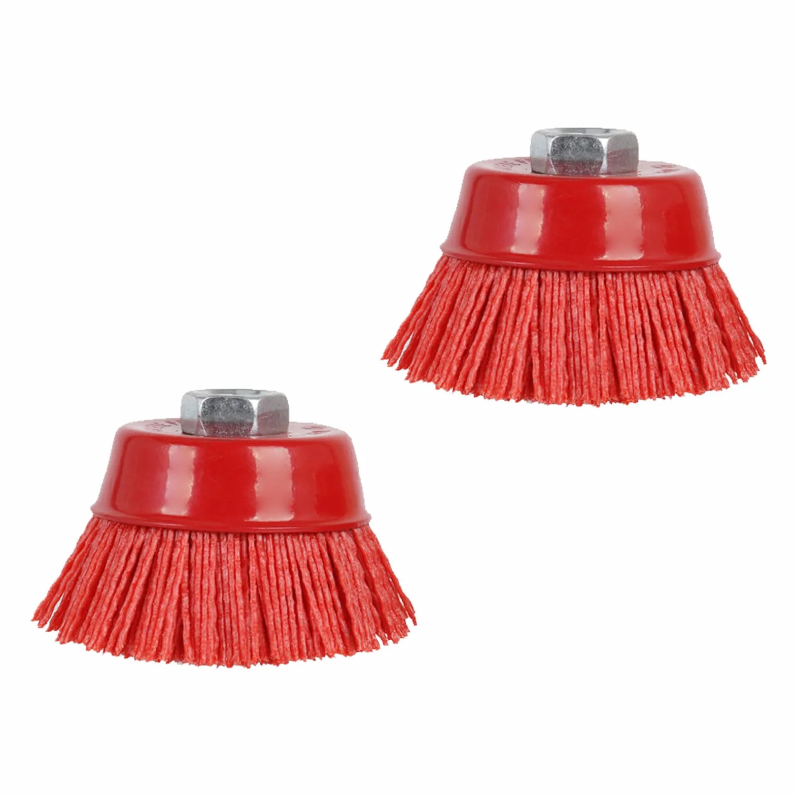 2 Pezzi Spazzola a Tazza Nylon per Smerigliatrice da 75 mm Spazzola Abrasiva Nylon Spazzola Nylonper Smerigliatrice Angolare con Filettatura Interna M14 x 2 per Lucidare,Rimuovere la Ruggine