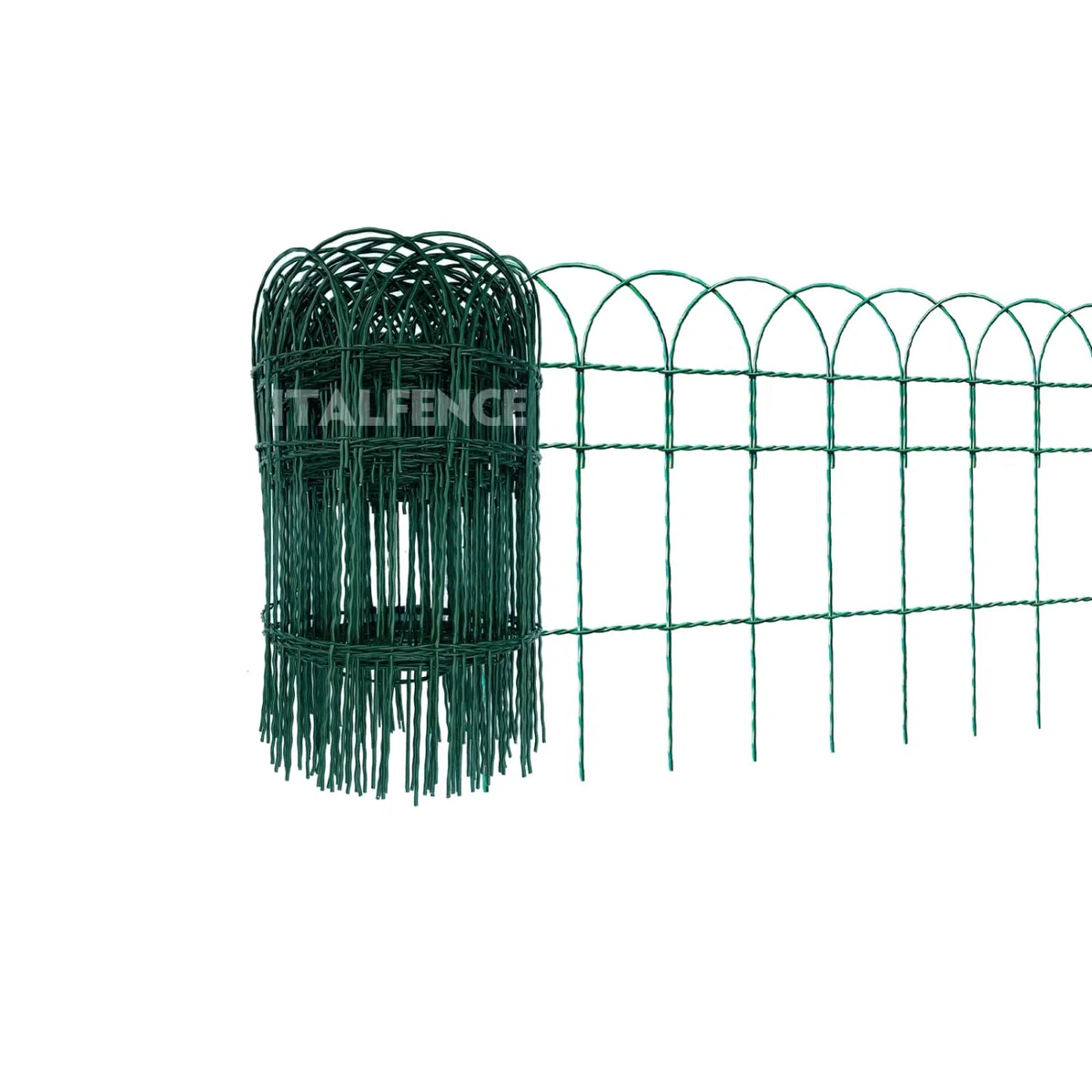 Italfence - Rete metallica ornamentale per aiuole verde (Tutte le altezze) [H 40cm, 10m]