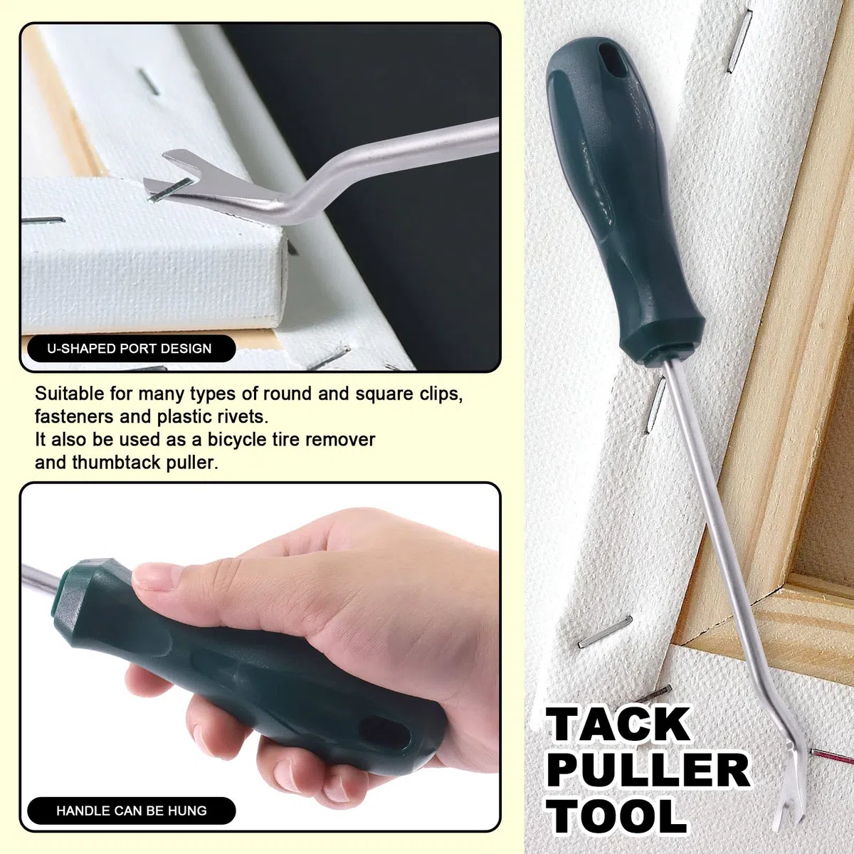 Tanstic 3 pinze per barelle in tela, strumento per rimuovere le graffette e tirare, strumento professionale per allungare la pittura a olio