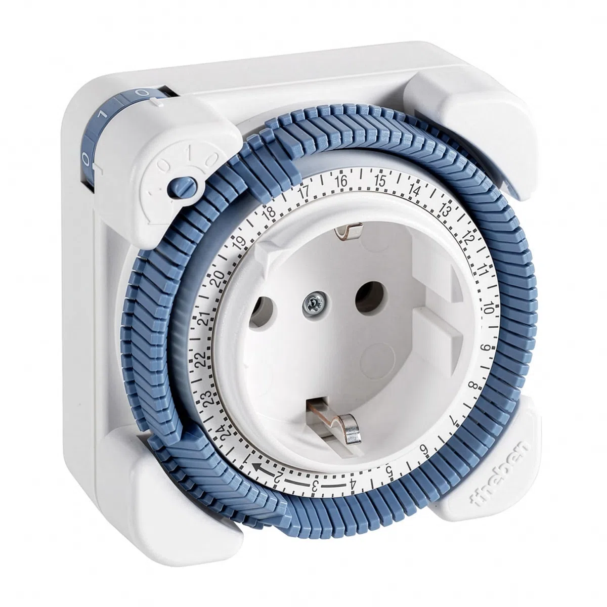 Theben 0260030 timer 26 - Interruttore orario analogico, timer da presa analogico, Schuko, programma giornaliero, 400 W LED, per caricabatterie, acquari, terrari, lampade da terra ecc.