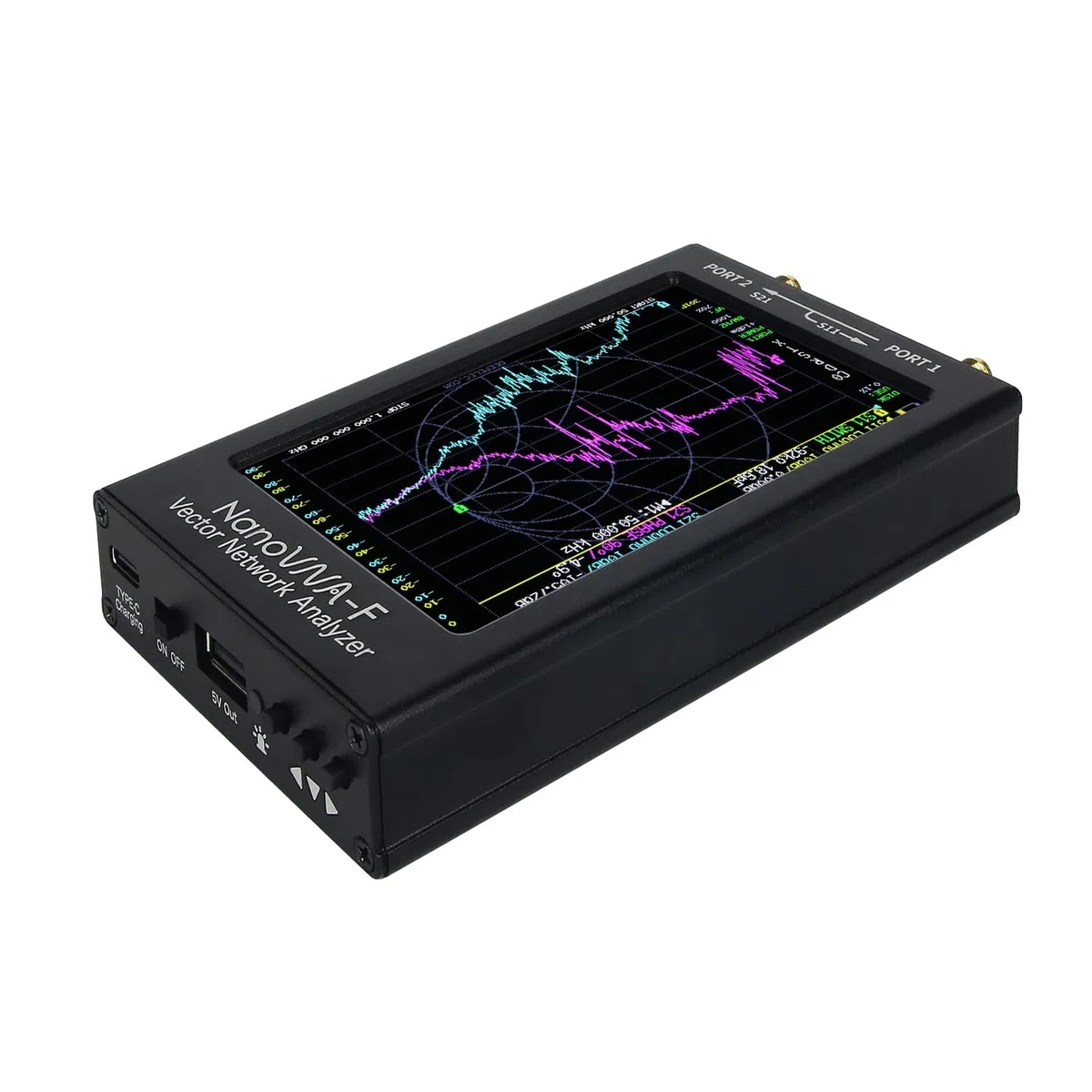 TZT NanoVNA-F - Analizzatore di rete vettoriale, 10K-1500 MHz, versione chiave IPS da 4,3 pollici, hardware V3.1