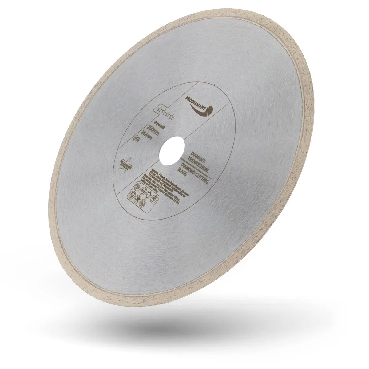 PRODIAMANT Disco per piastrelle Disco da taglio diamantato 250 mm x 25,4 mm Supersoft per frese a umido e macchine da tavolo