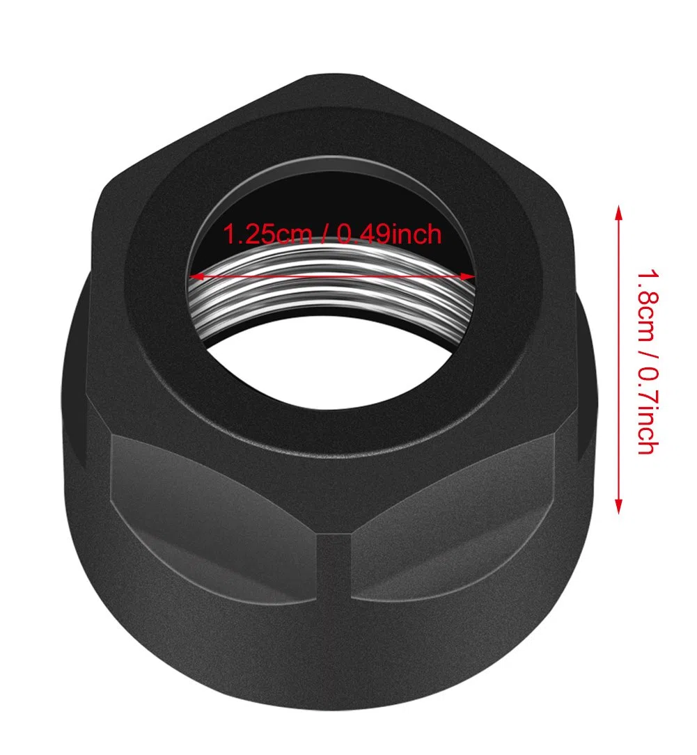 Walfront 5 Pz/set ER16A Pinza di Serraggio, ER16 Pinza Dado di Stoccaggio Dado Esagonale Tipo M19 per ER CNC Fresatura Mandrino Supporto Tornio