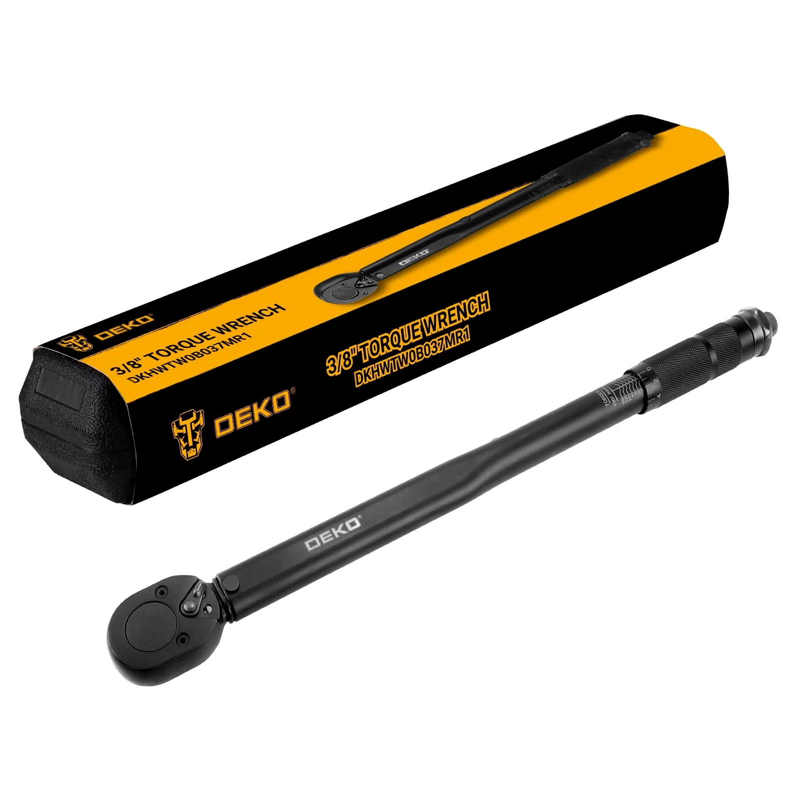 DEKOPRO Chiave dinamometrica 3/8" a 24 denti, chiave dinamometrica 13,6-108,5 Nm, precisione di taratura ±4%, per ruote di auto, moto e camion