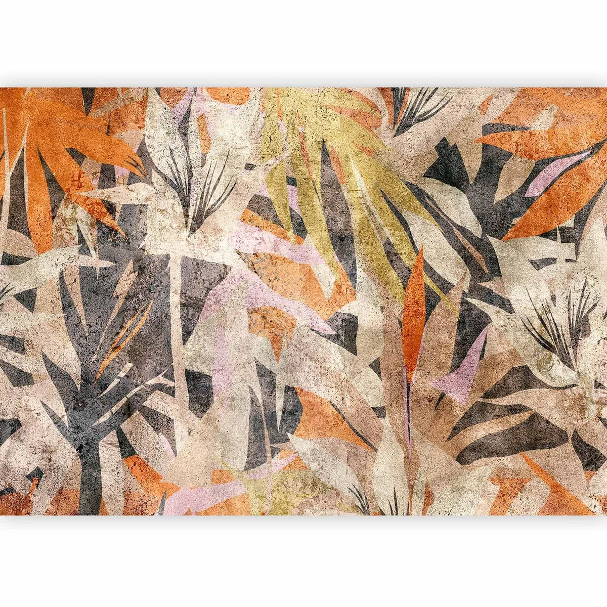 murando Carta da parati Natura 500x350 cm Fotomurali in TNT Murale alla moda Decorazione da Muro XXL Poster Gigante Design Carta per Pareti Soggiorno Botanica Foglie Pianta Fiori b-C-0887-a-a