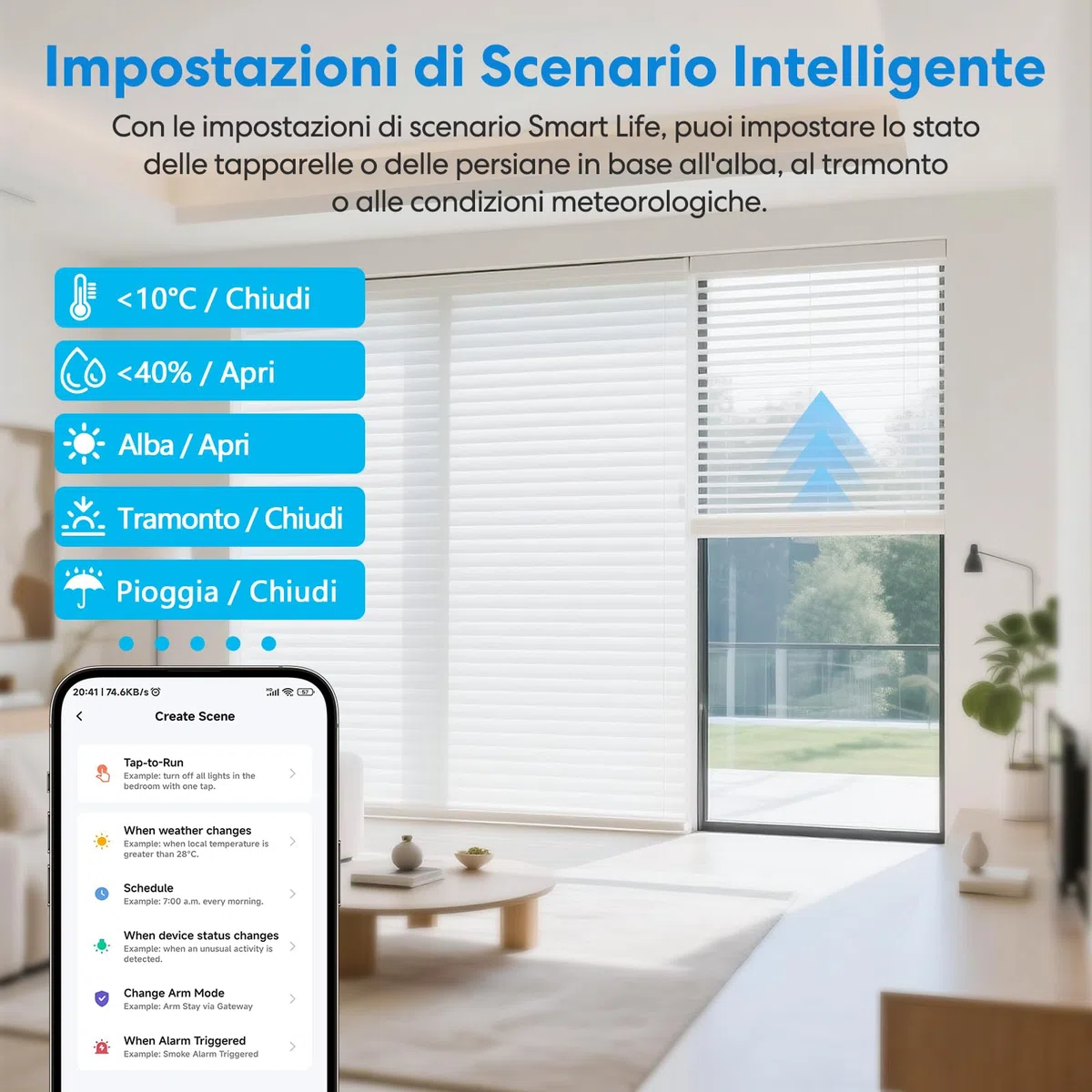 LoraTap Modulo Tapparelle Smart : Aggiorna Tapparelle Tende Avvolgibili Esistenti – App Timer – Controllo Vocale Alexa Google Assistant – WiFi 2,4GHz – Motore AC 4 Fili 300W