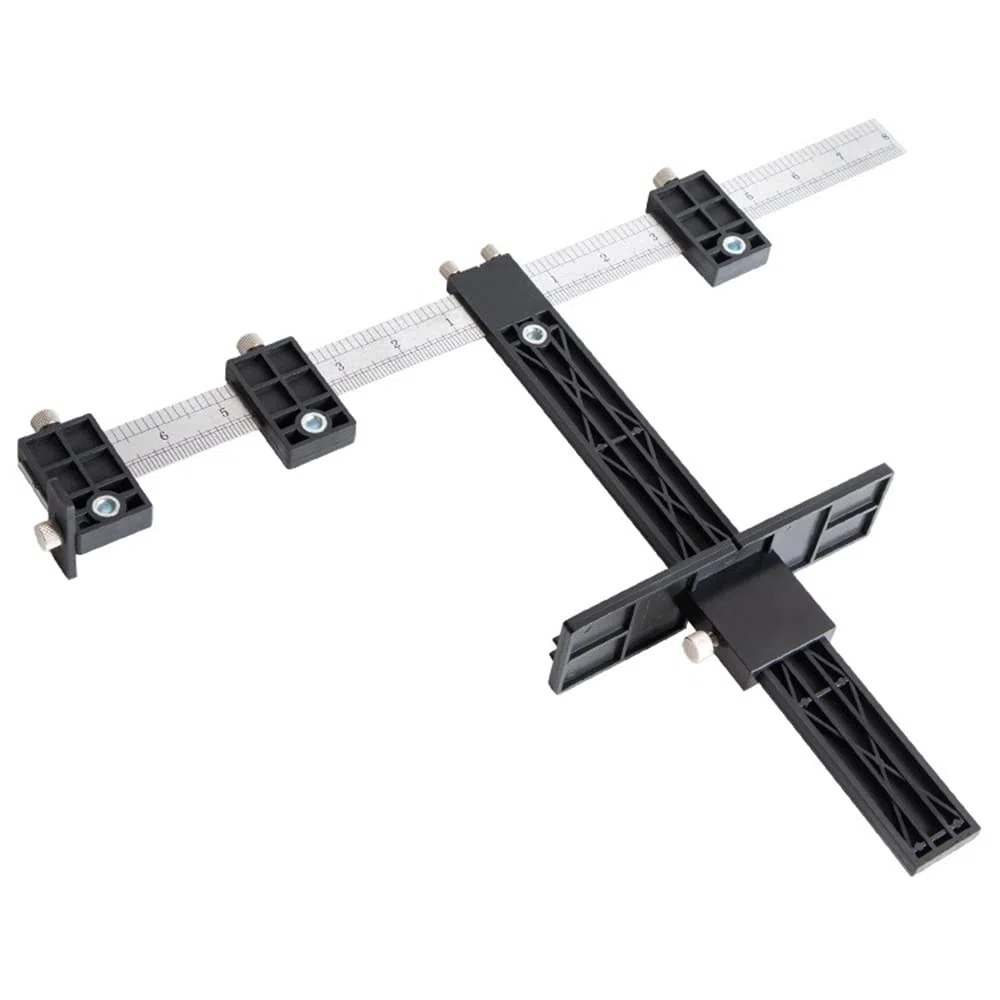 Punch Locator, Maschere Hardware per Armadietti, Localizzatore Punzone Regolabile, Guida per Trapano Localizzatore di Punch, per installazione di Porte e Cassetti