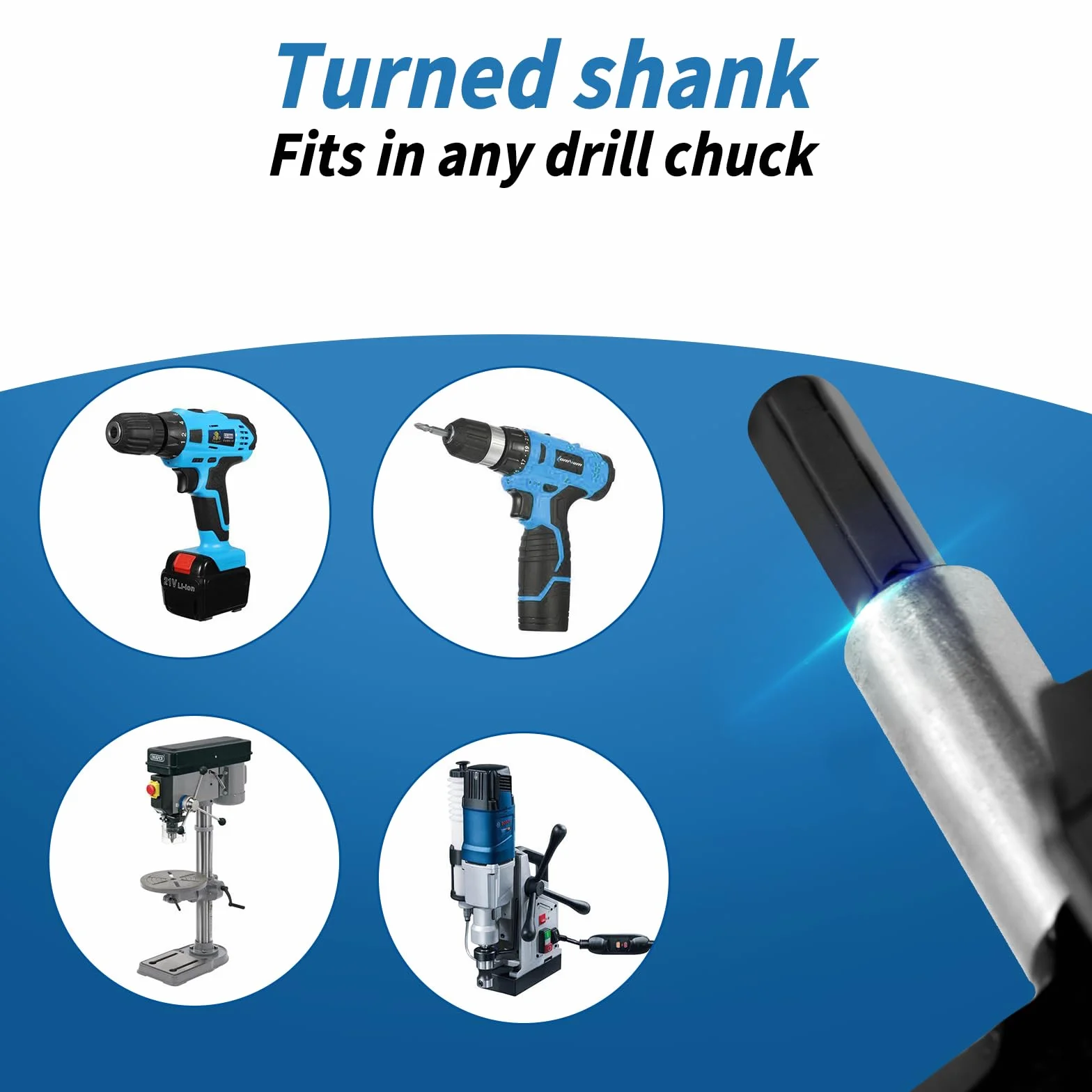 Punta Forstner 100mm Trapano Punta Per Legno In Lega Premium Con Gambo Tondo Per Forare Legno,Plastica,Compensato