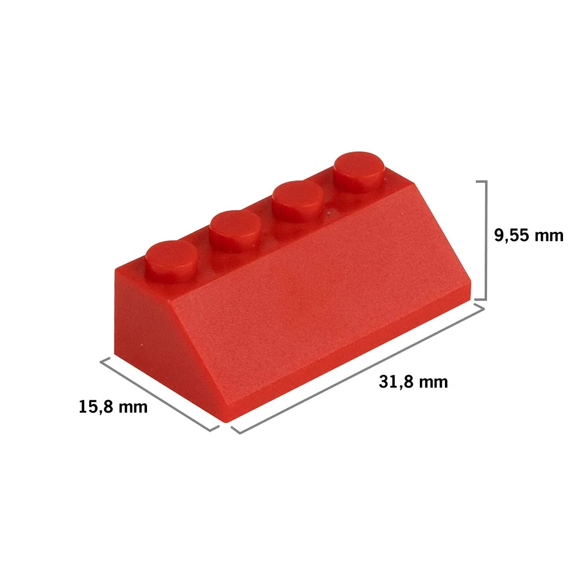 Set di 75 mattoncini per tetto, mattoncini per tetto, diversi colori (rosso/620)