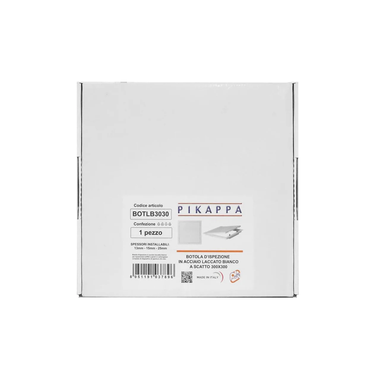 BOTLB3030 Botola di ispezione per cantongesso. Dimensioni 300x300 mm. Colore Bianco