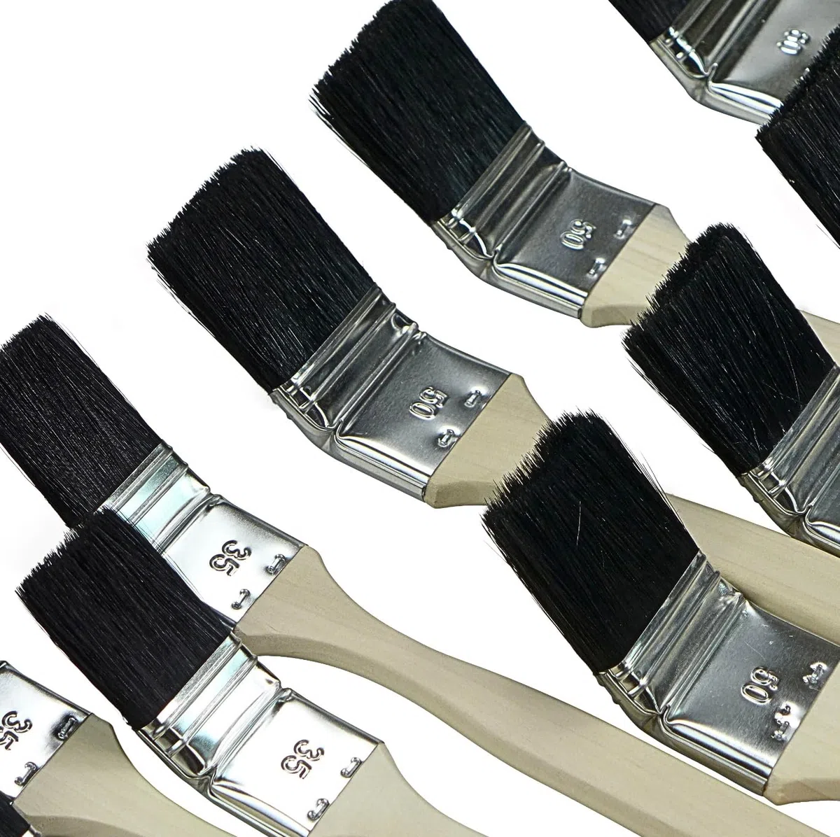 ROTIX -98044 | 12 X Pinsell per termosifoni 35-50 – 60 mm | Setole di miscelazione nere | Qualità artigianale