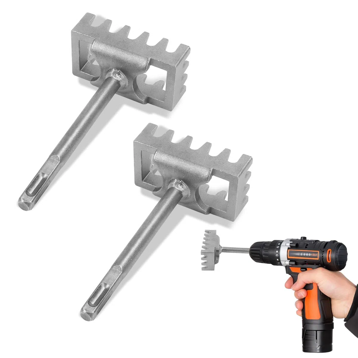 Square Drive Scalpello Elettrico A Martello Con Testa Quadrata Scalpello Square Drive Scalpello Per Superficie Della Parete, Ponti, Cemento, Granito, Lastre Di Pietra (2pcs)