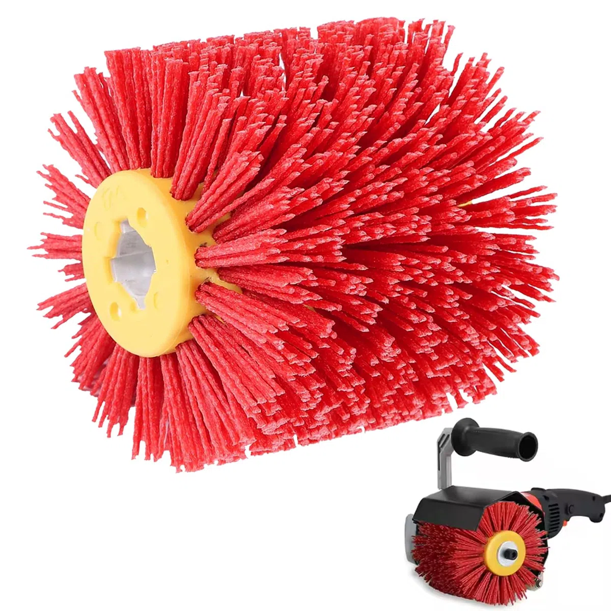 Spazzole abrasive: grana 120, larghezza 100 mm, diametro 120 mm, rullo abrasivo, spazzola in nylon adatta per macchina satinata, spazzola per levigatura, spazzola per setole, spazzola per lucidatura