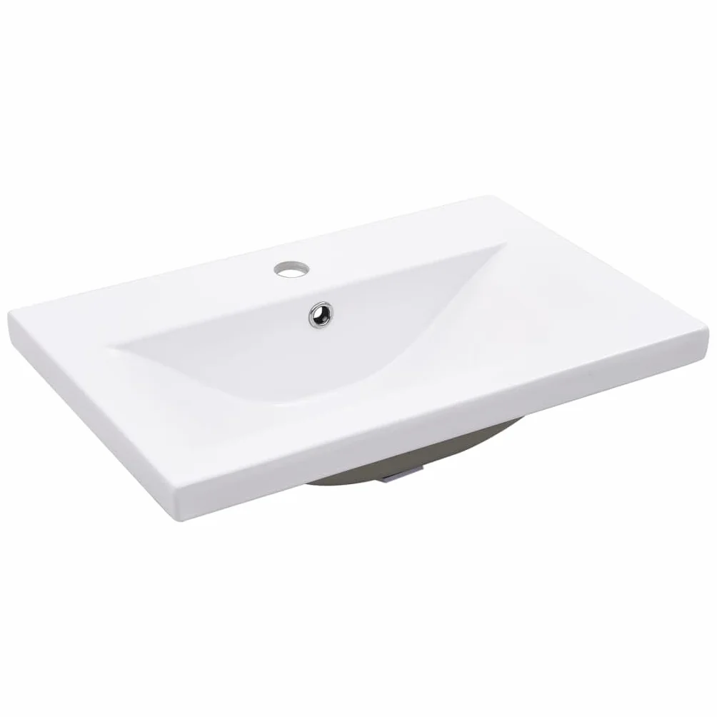 vidaXL Telaio per Lavabo da Bagno con Lavabo Integrato Nero in Ferro