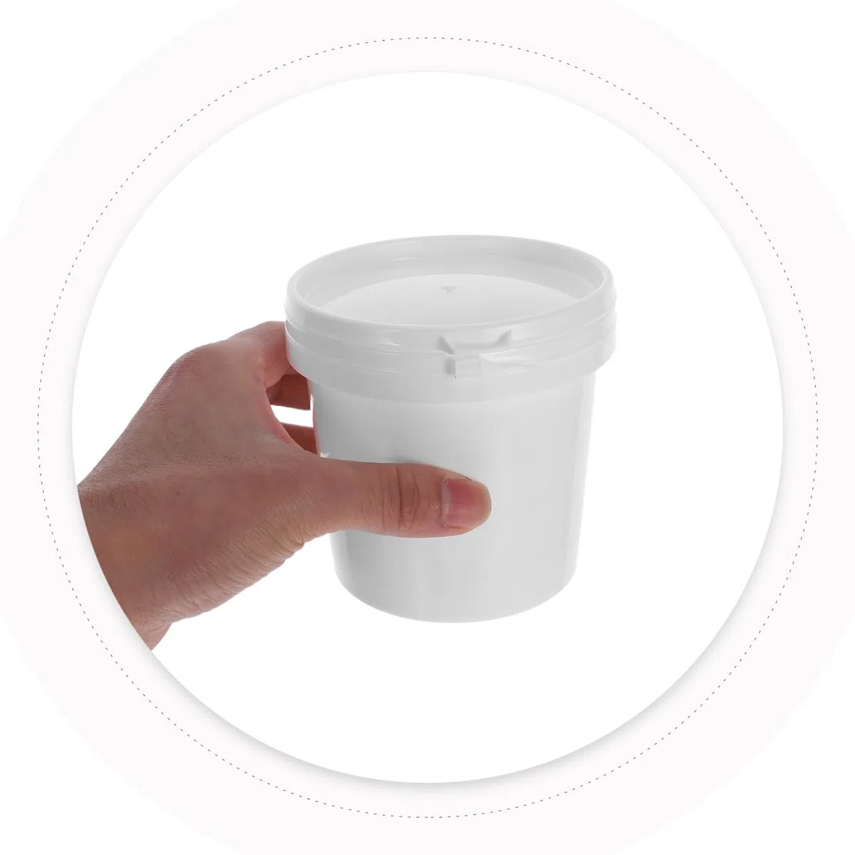 Set di 4 vasetti di vernice vuoti con coperchio, contenitori di vernice da 500 ml, secchi per pigmenti, dolcetti, artigianato, decorazione, fai da te, progetti