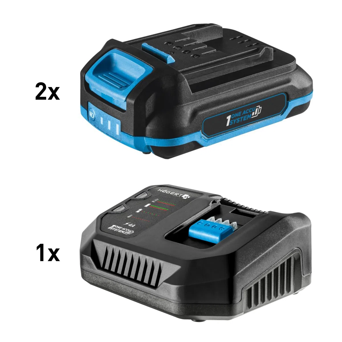 HÖGERT TECHNIK Trapano avvitatore a percussione brushless 18V 40 Nm, trapano compatto con 2 batterie 2 Ah, caricabatterie 4A e valigetta per cemento legno metallo