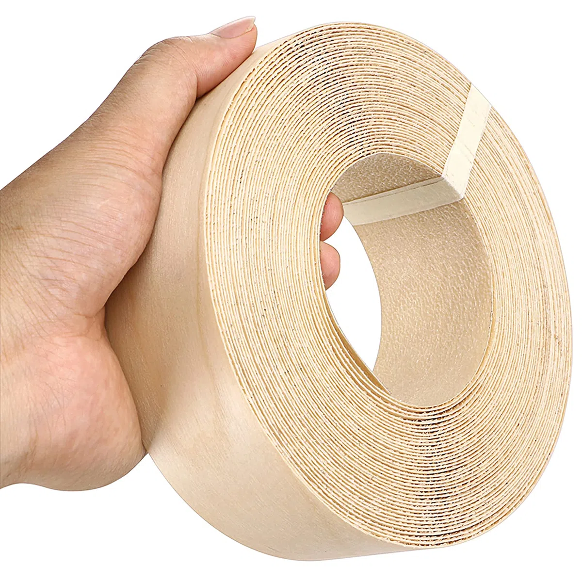 Skelang Legno impiallacciato, ferro su bordatura, nastro preincollato legno, per mensola, armadio, telaio porta, Betulla, 50mm x 15m