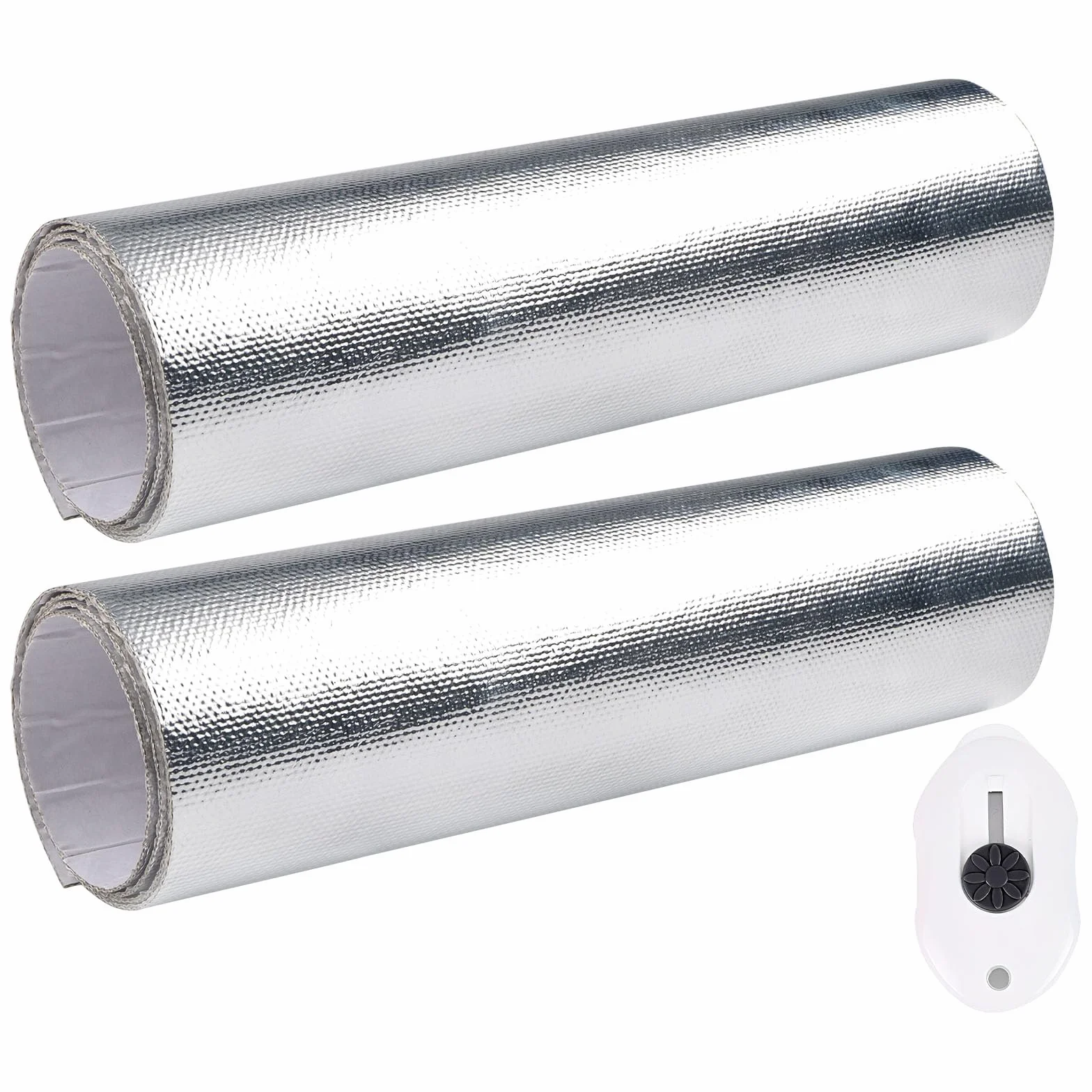 2 Pezzi Piastra di Protezione Termica in Alluminio 1 mm Spessore Supporto Adesivo Foglio di Fibra Vetro in Alluminio Scudo Termico Tappetino di Protezione Termica 1000 ℃(30cmx100cmx1mm)
