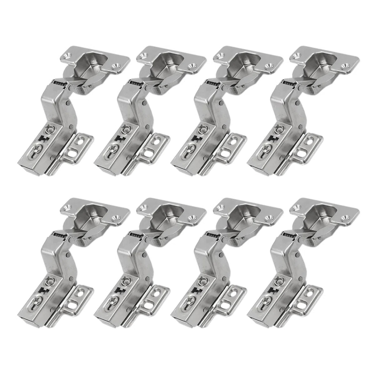 95 Grado Battuta Interna Forte Cerniere 40mm con Ammortizzatore per Porte Pesanti e Spesse Soft Close Cerniera per Cucina Armadio Porta Ante Mobili Paracolpi 8 Pezzi
