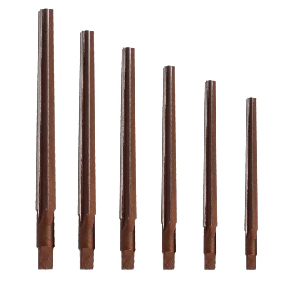 SPORTARC Set di alesatori conici 1/6 pezzi, alesatore manuale con gambo conico da 1:50 di precisione, alesatori a mano dritti da 3/4/5/6/8/10 mm, alesatore conico Morse