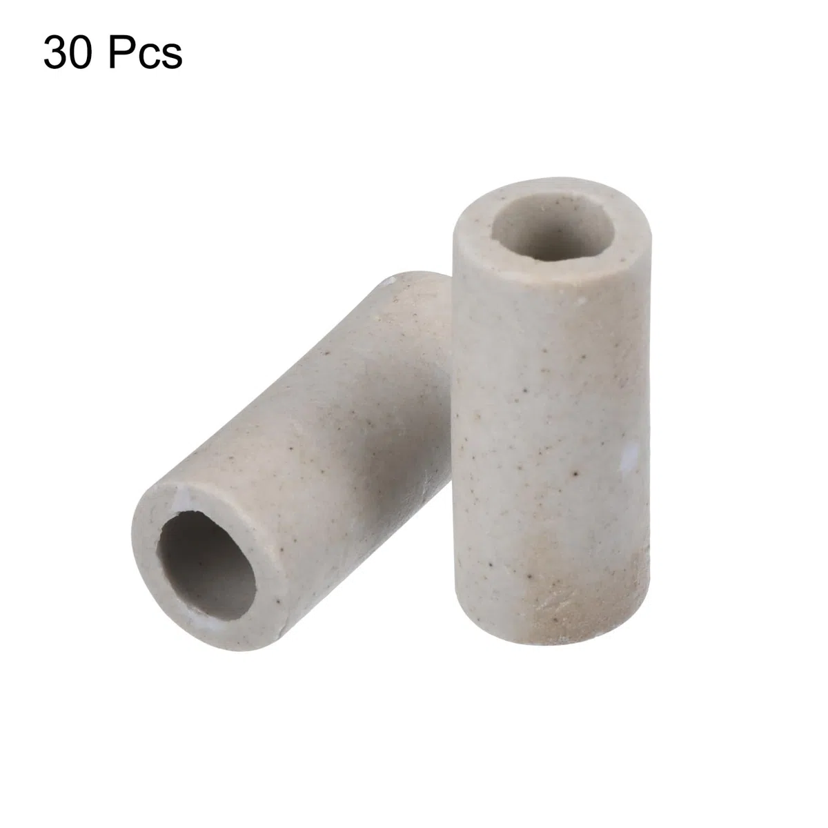 QUARKZMAN Tubo in Ceramica Protezione Isolata Fascio Cavi Elettronici Tubo Isolamento Termico 8x12x30mm, 30pz