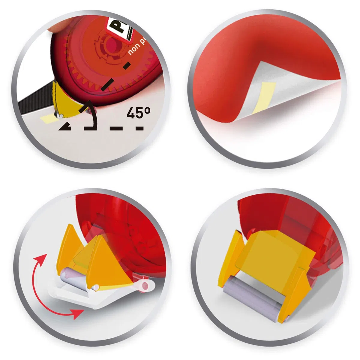 Pritt 9HZCGXBP1X - Rullo adesivo compatto non permanente per adesivo rimovibile e permanente, lunghezza nastro 10 m, larghezza nastro 8,4 mm, set risparmio con 4 rulli adesivi