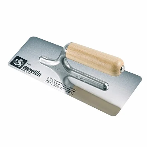 Ausonia - Frattazzo a bordi tondi 24x10 manico legno forcella corta