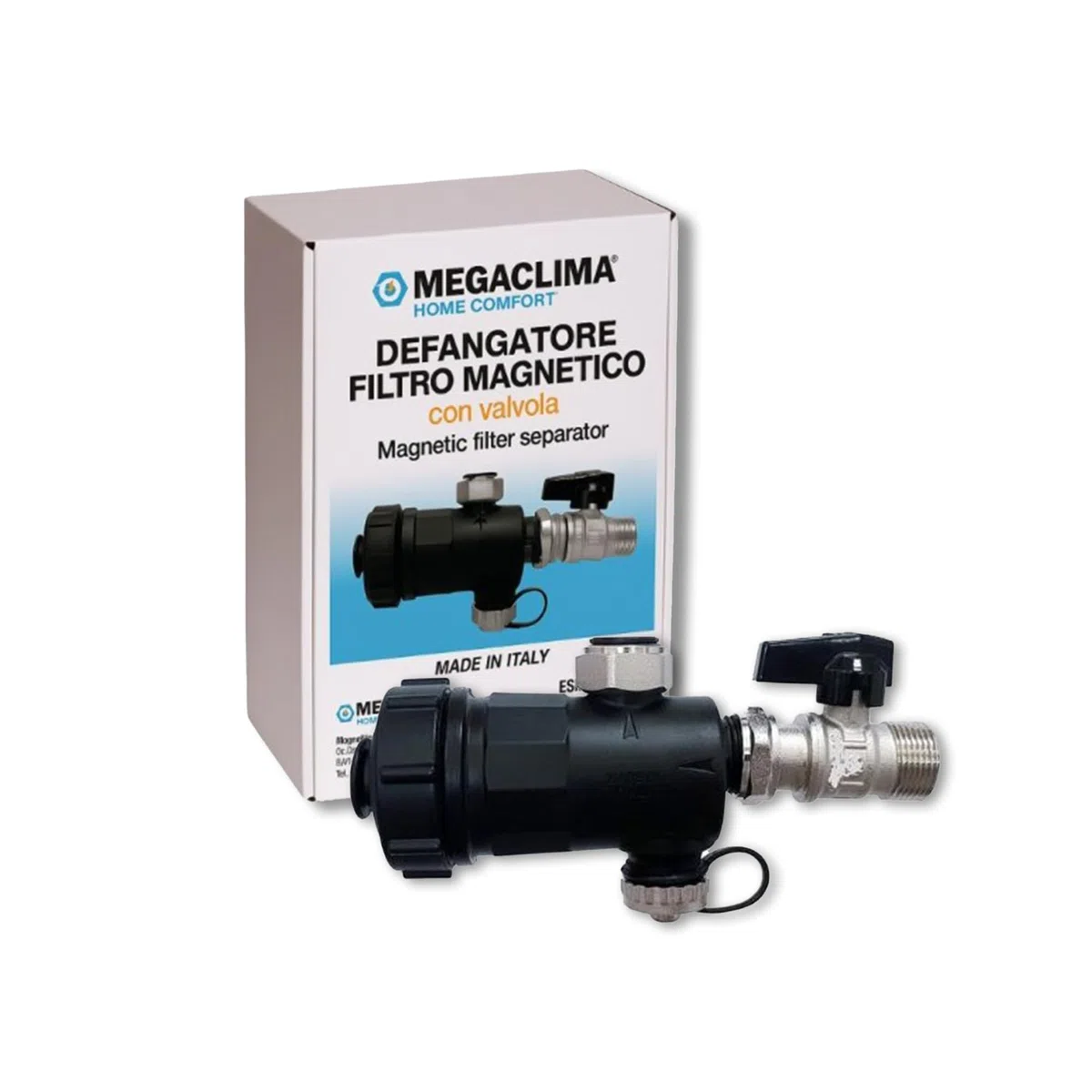 Filtro Defangatore Magnetico 3/4" con Valvola Universale | Per Caldaie a Condensazione | Magneti 11000 Gauss | Antimpurità | Facile da Installare ESMAGT02PR