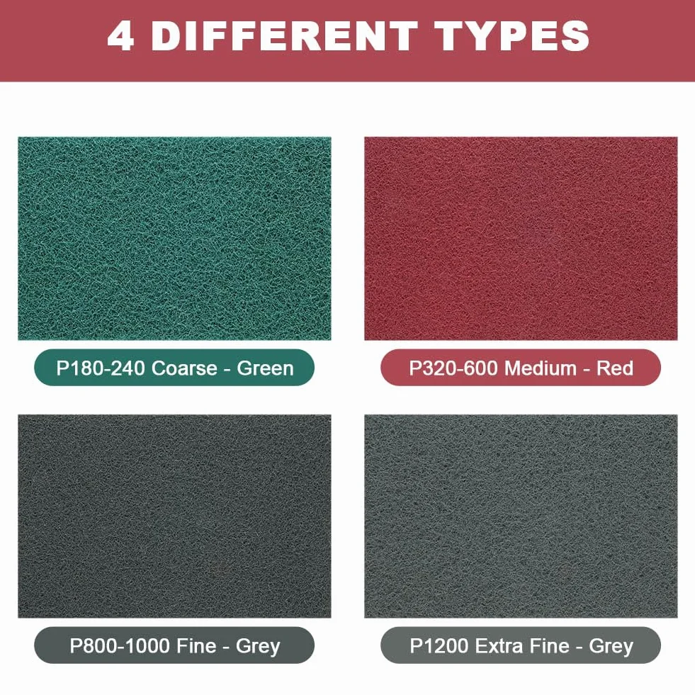 Flintronic 12 Pezzi Spugne Abrasive, Spugnetta Abrasiva Industriale per Metallo Legno Acciaio inox per Cucina o Fai-da-te