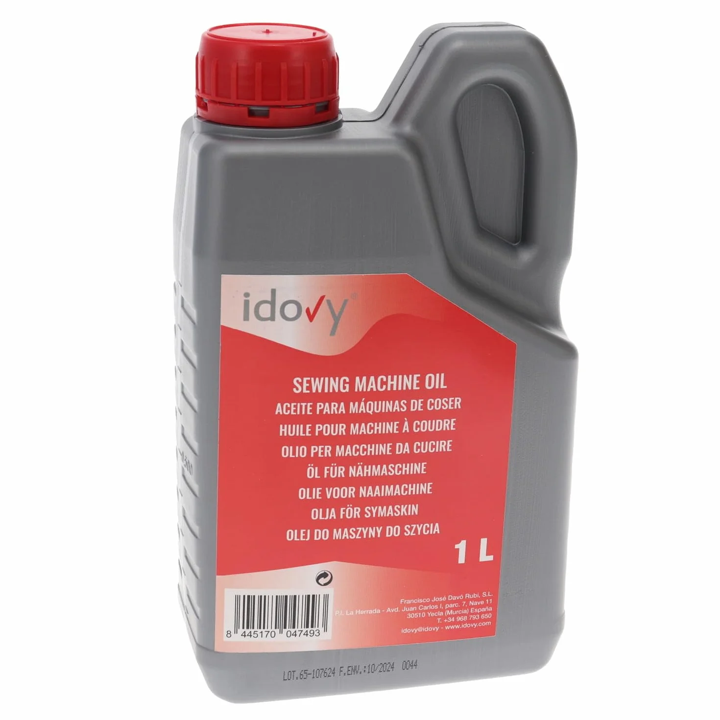 Olio speciale per macchine da cucire. Lubrificante incolore. (1 litro)