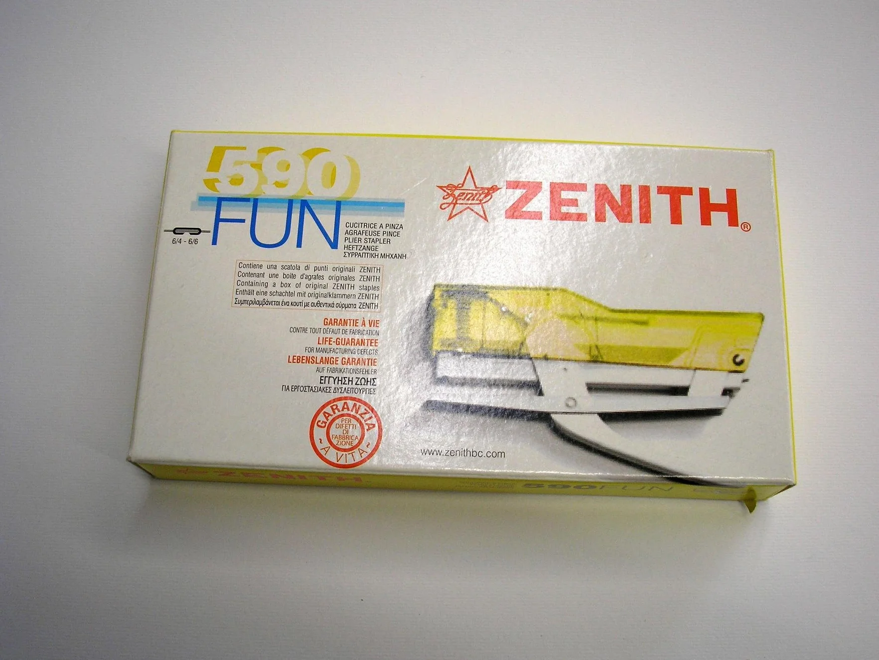 Zenith 590 Fun Cucitrici a Pinza, Giallo Trasparente