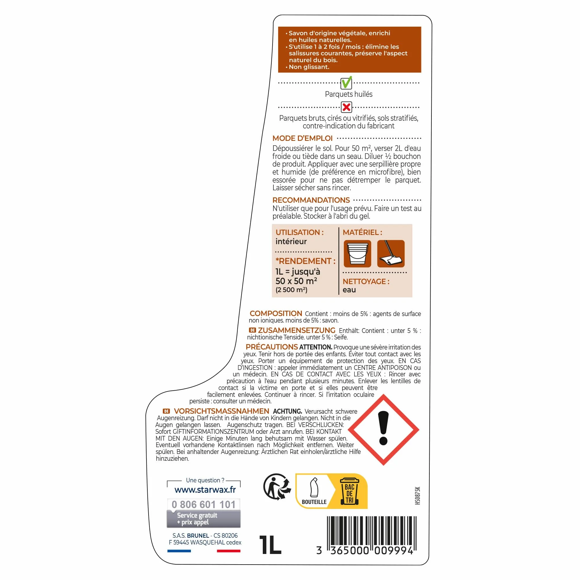 Detergente per parquet oliati, Starwax