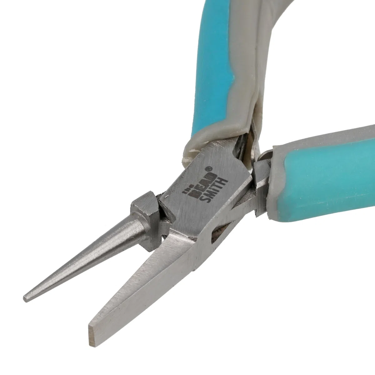 Pinze a becco semicircolare Simply modern di The Beadsmith, 145 mm, con testa in acciaio lucido, comode impugnature sagomate e doppia molla a balestra, strumento per la creazione di gioielli.