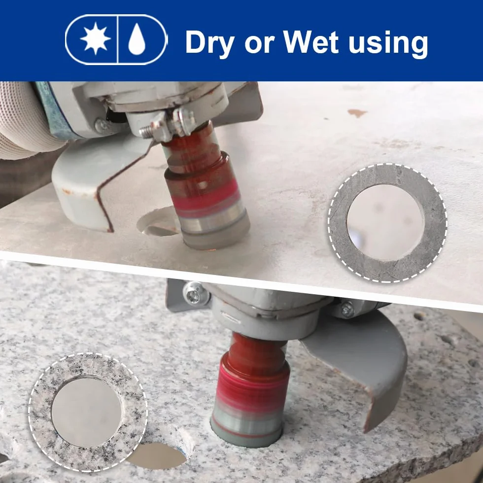 SHDIATOOL Dry Diamond - Punta per trapano, per piastrelle di porcellana, granito, marmo, SHDIATOOL Dry, diametro 6 mm, foratura a vuoto, piastrelle di porcellana, granito, marmo