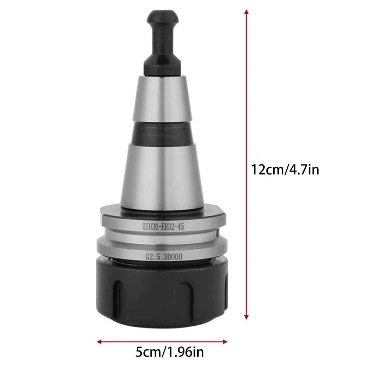 ISO30 ER32 Balance Collet Chuck Acciaio inossidabile G2.5 30000RPM CNC Utensile da tornio Portautensile Argento e nero