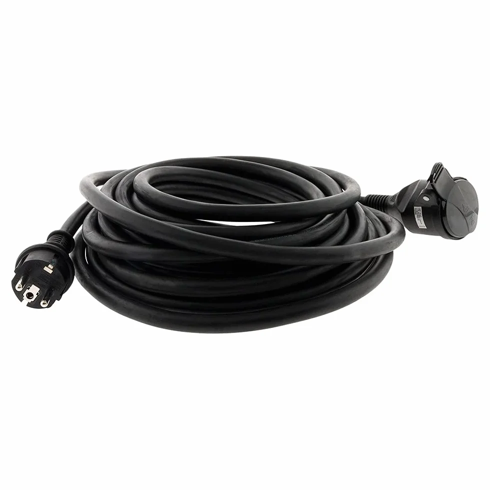 Zenitech - Prolunga per cantiere HO7RN-F 16A, 3G2,5 mm², 10 m, colore: Nero