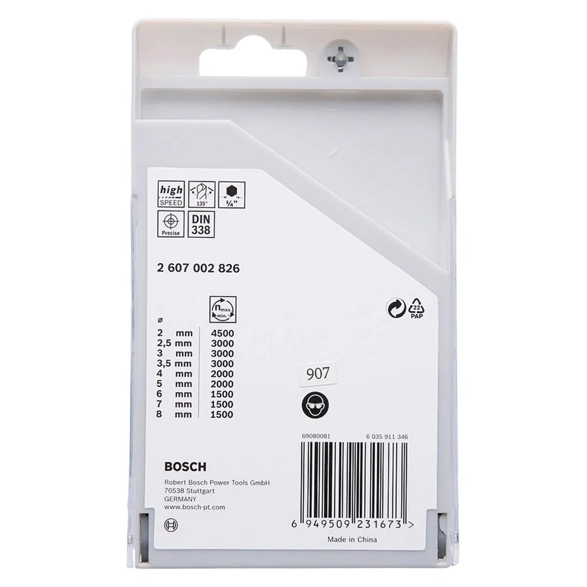 Bosch Accessories 2607002826 PointTeQ - Set di punte per trapano a coda da 9 pezzi
